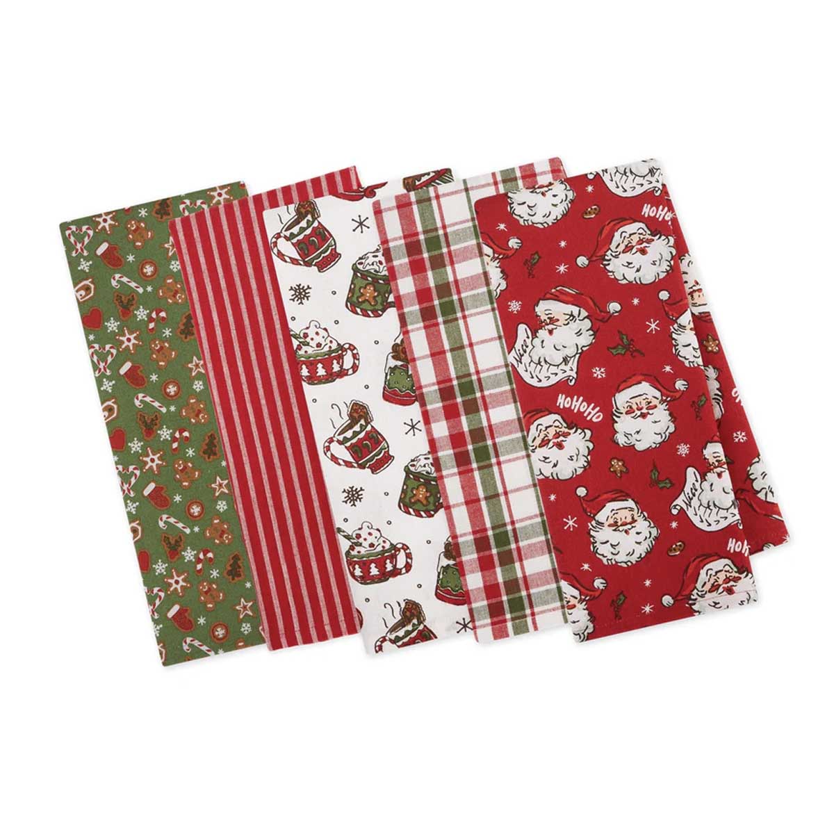 DII Holly Jolly Cookie Co. Assorted Dish Towels